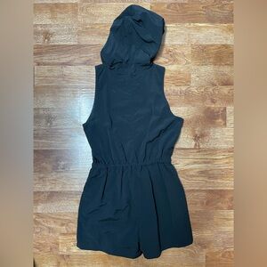 Love Tree Black Hooded Shorts Jumpsuit